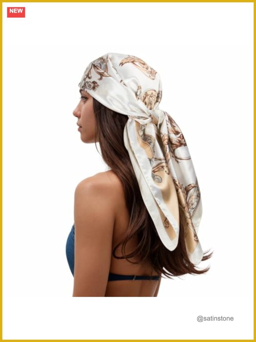 Silk Like Square Scarf for Women Head Scarf Hair Scarf 35x35 Inches